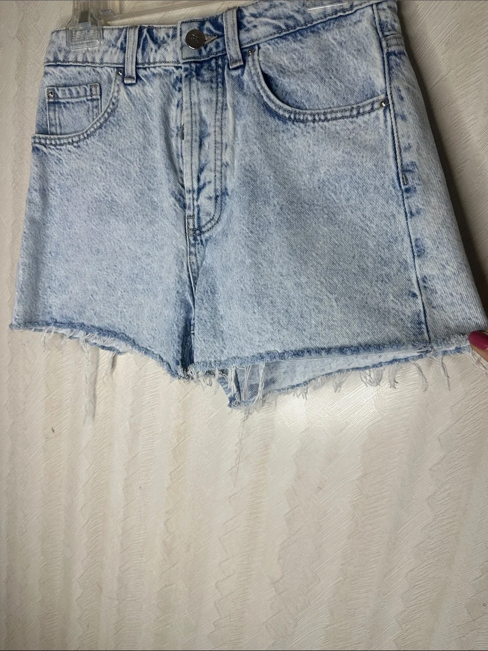 ❤️ ZARA Light Wash Denim High-Rise Women's Shorts SIZE 6